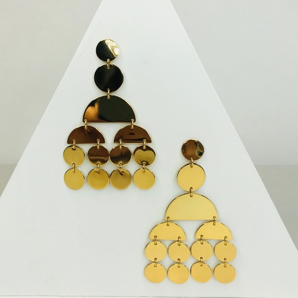 J. Crew Jewelry - J. Crew | Circle Statement Earrings in Gold